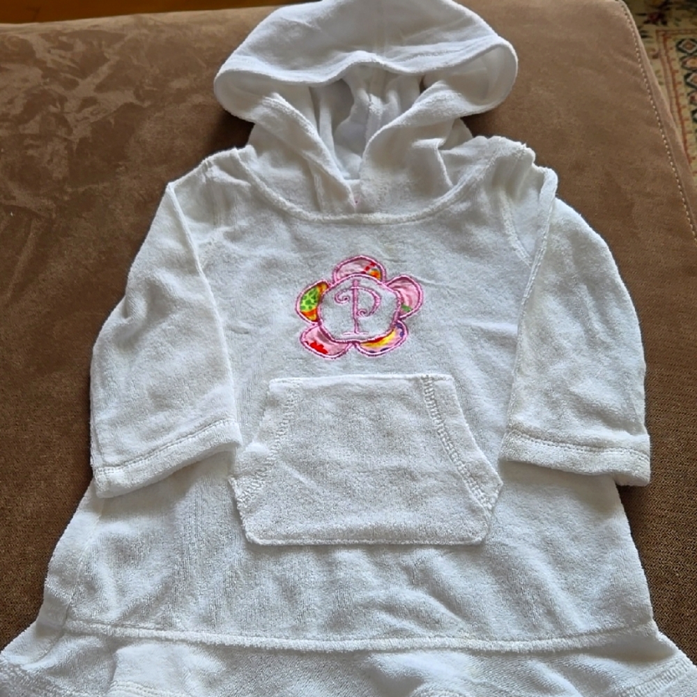Circa White Hooded Terry Cloth Cover-Up 12 mos